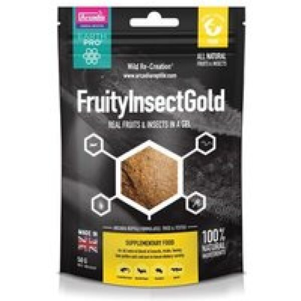 Arcadia JellyPot Gold FruityInsectGold 50 gram aanvullend jellyvoer voor gekko's Fruityinsect Gold