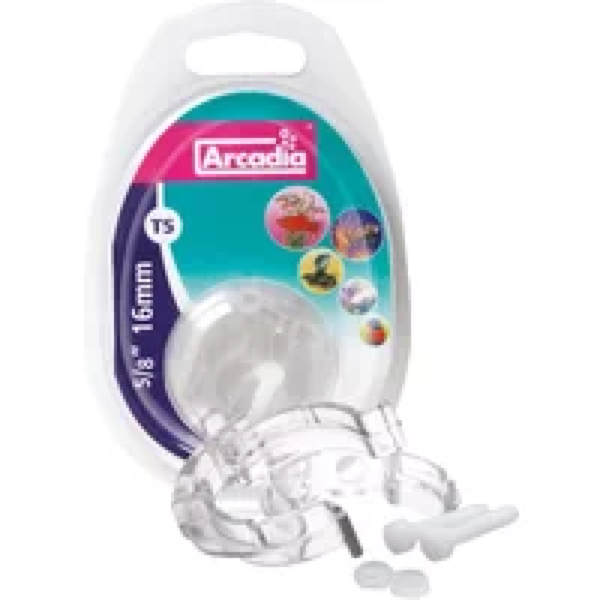Arcadia T5 plastic clips met schroeven 16 mm | set van 2 | voor T5 aquarium en terrariumverlichting