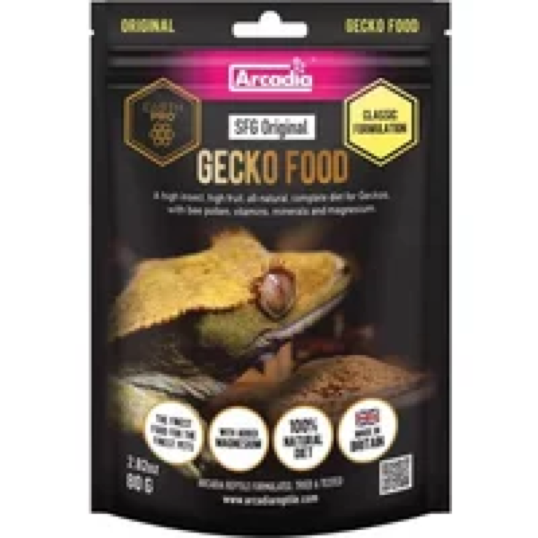 Arcadia Volledig natuurlijk Stickyfoot Gold Original poedervoer voor fruit- en insectenetende gekko’s 80 g 80 gram