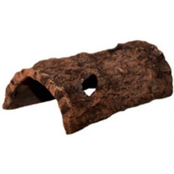 CeramicNature Half-Log keramische schuilplaats XS t/m XL voor aquarium, terrarium en knaagdieren Medium 18 x 10 x 5,5cm