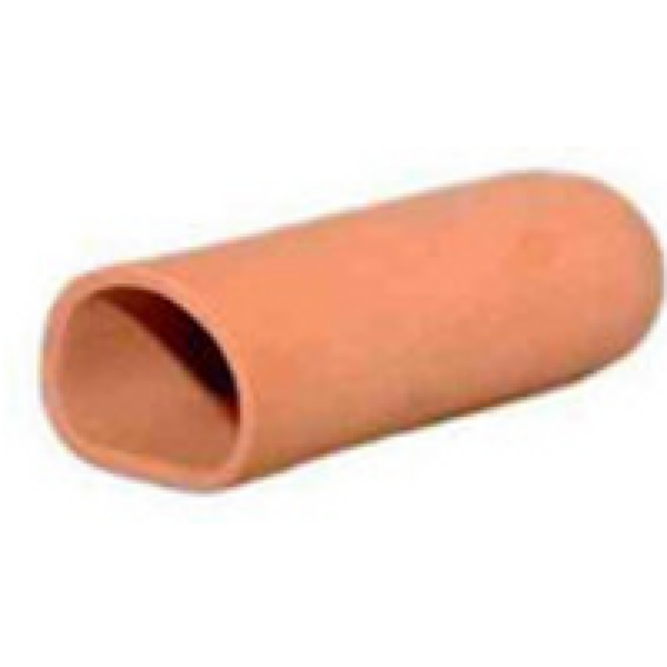 CeramicNature Handgemaakt keramisch leghol medium rond 12x5x4 cm voor L-nummers en garnalen Rood - 9,5x4x3cm
