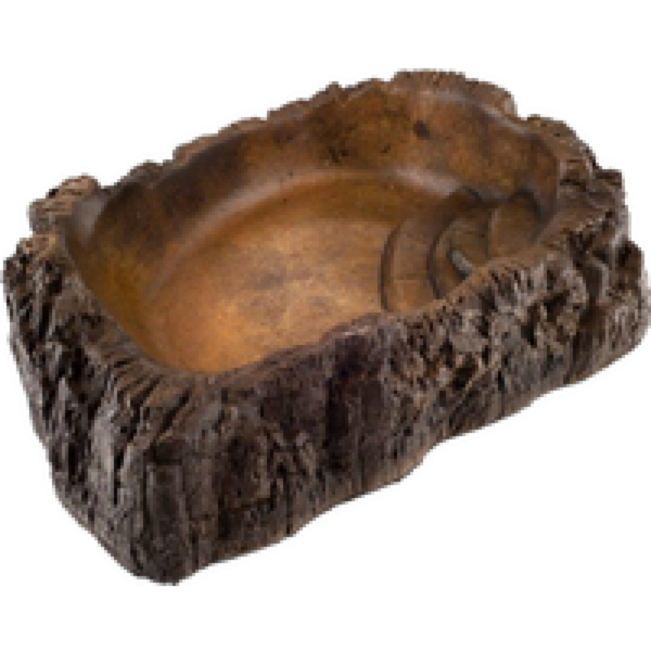 CeramicNature Terrarium bowl natuurgetrouw | waterbak voor reptielen en amfibieën in diverse maten TP-06W: 28x21x6,5cm