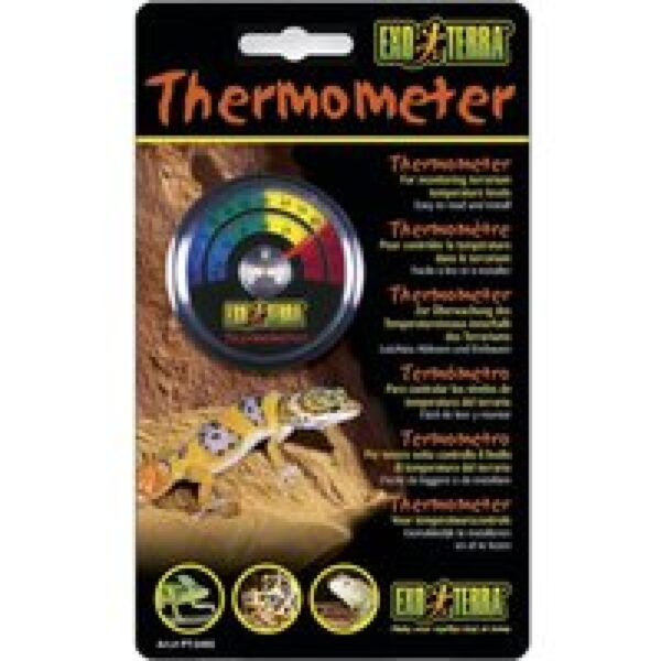 Exo Terra Analoge terrariumthermometer Ø 5,5 cm – zelfklevende thermometer voor reptielen & amfibieën