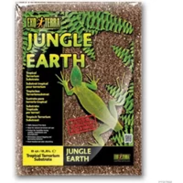 Exo Terra Jungle Earth tropisch terrariumsubstraat 8,8L en 26,4L – natuurlijke dennenschors voor vochtminnende reptielen 8,8 liter