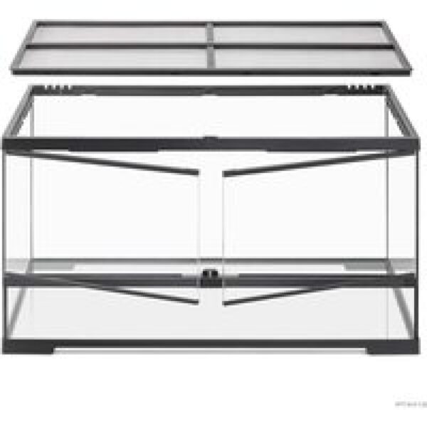 Exo Terra Pro Terrarium Zwart | Advanced Natural Terrarium 90×45×45 cm met 3-traps ventilatie