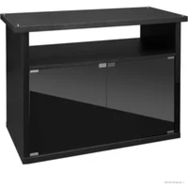 Exo Terra Terrarium onderkast 90x45x70 cm | zwart meubel met rookglazen deuren Zwart