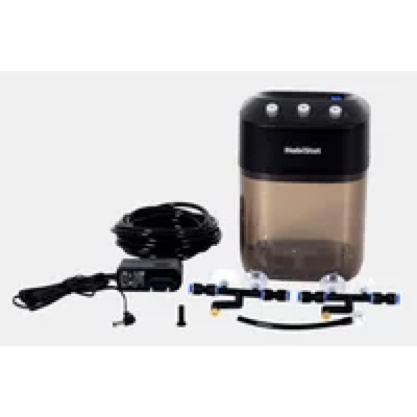 HabiStat Rainmaker automatisch terrarium regensysteem met 2,2L reservoir en koperen sproeiers