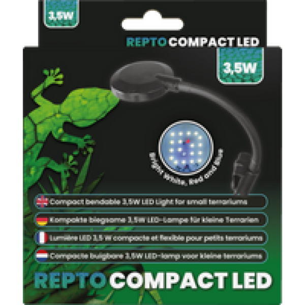 Repto Compacte LED terrariumlamp 3,5W met flexibele klemarm en USB