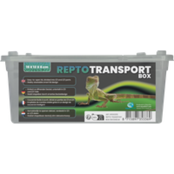 Repto Transparante transportbox voor reptielen, amfibieën en insecten | 19 tot 37 cm 32 x 22 x 15CM