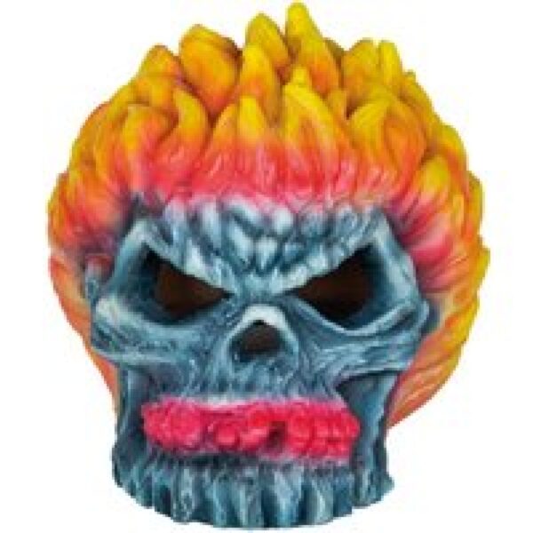 SuperFish Deco Led Monster Fire Skull 12x9x11cm