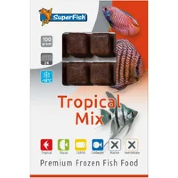 SuperFish Diepvriesvoer Tropische Mix 100 gram Diepvries