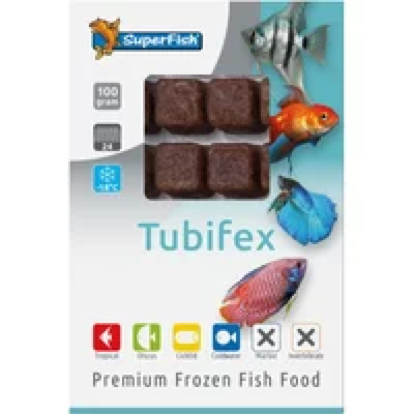 SuperFish Diepvriesvoer Tubifex 100 gram Diepvries