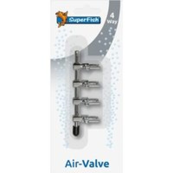 SuperFish RVS Luchtkraan 4 Weg Blister