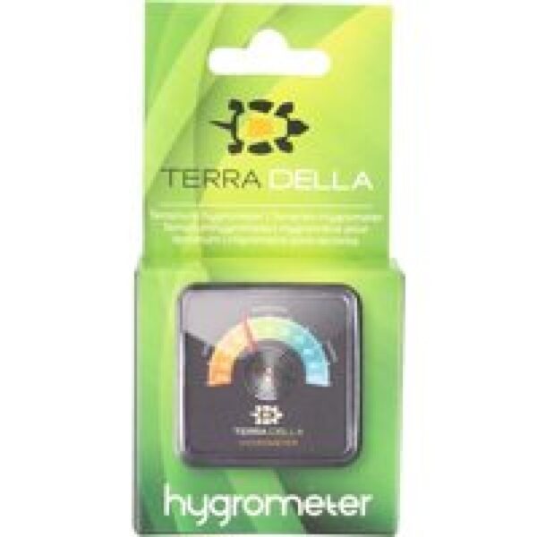 Terra Della Analoge hygrometer voor terrarium 5x5x1 cm met zuignap