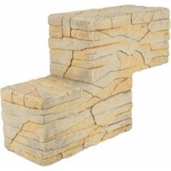 Terra Della Bouwsteen Combo Rock 3 Beige 28x9x18,5cm stapelbare terrariumrots