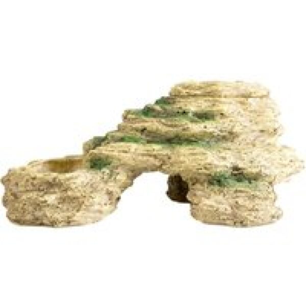 Terra Della Terrariumgrot met meelwormenschaal, drinkbak en schuilgrot 24,5x15x11,5CM 24,5x15x11,5CM