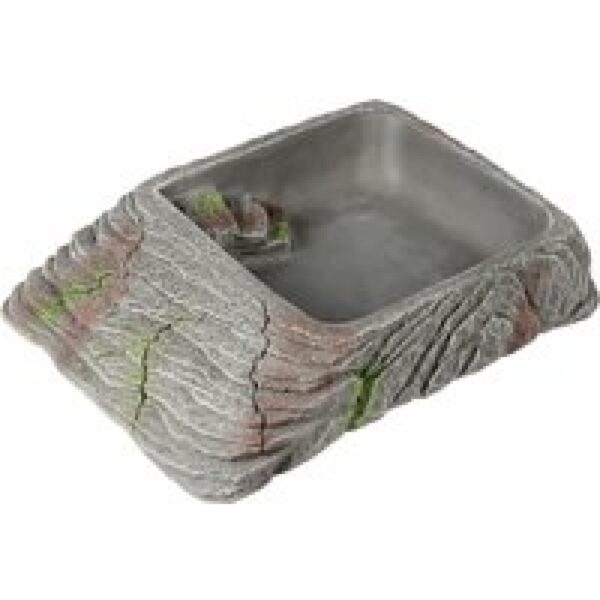 Terra Della Waterschaal antraciet voor terrarium drinkschaal | maten XS t|m XXL M - 15,8x10,4x3,5cm