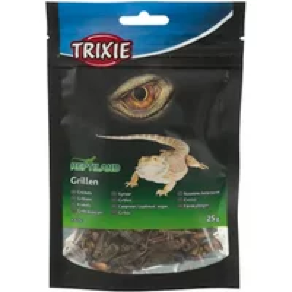 Trixie Gedroogde krekels 25 g | aanvullend voer voor reptielen en kleine zoogdieren