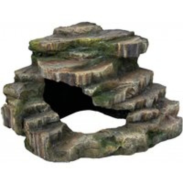 Trixie Hoekrots met schuilplaats en platform voor terrarium en aquarium | regenwoud- of steppe-look | S M L Regenwoud M