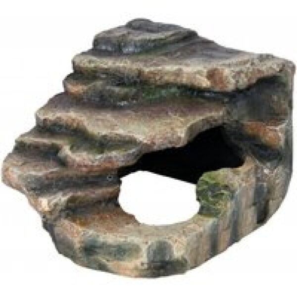 Trixie Hoekrots met schuilplaats en platform voor terrarium en aquarium | regenwoud- of steppe-look | S M L Regenwoud S