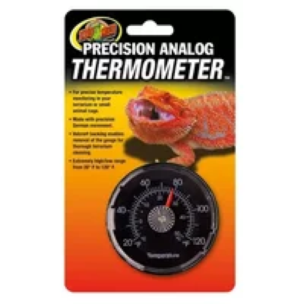 Zoo Med Analoge terrarium thermometer voor reptielen en amfibieën -6 tot 49°C