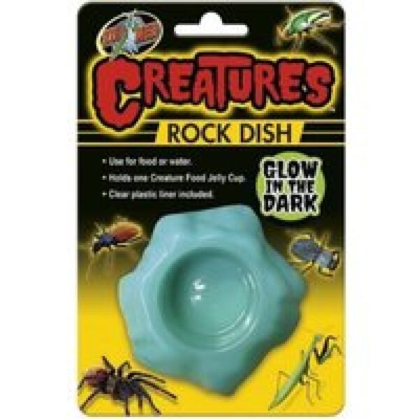 Zoo Med Creatures Rock Dish glow in the dark voer en water voor ongewervelden 7,5 cm