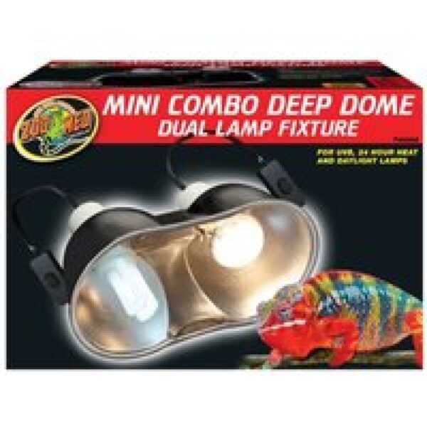 Zoo Med Mini Combo Deep Dome dubbele lamparmatuur voor terrariumlampen