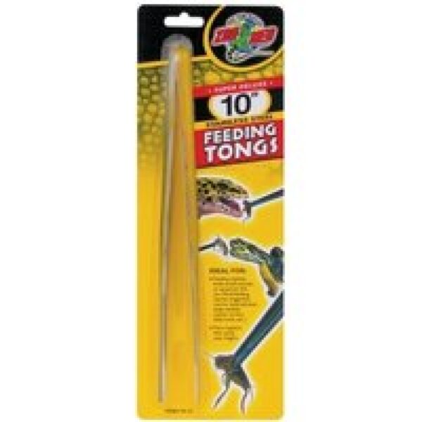 Zoo Med RVS voerpincet recht 25 cm voor veilig voeren van reptielen en terrariumdieren