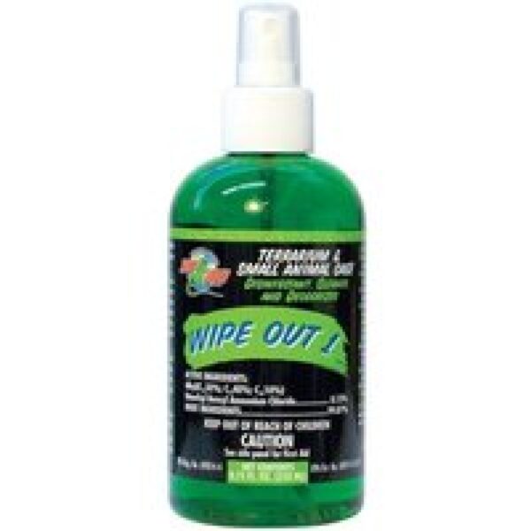 Zoo Med Wipe Out 1 terrariumreiniger en antibacterieel desinfectiemiddel 258 ml voor terraria, aquaria en kleine dierenkooien